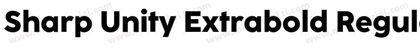 Sharp Unity Extrabold Regular字体转换